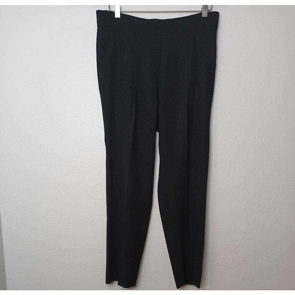 Babaton Aritzia Cohen Tapered Crop Crepe Trousers Pleat Black Tailored Pants